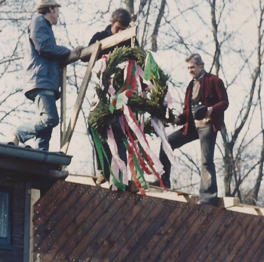 Richtfest 1978 - Erweiterung um Halle und Sanitärtrakt.