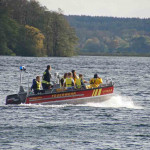 Feuerwehrboot im Rettungseinsatz